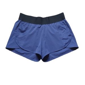 Adidas Women's Athletic Shorts Size Medium Stretchy Blue Polyester Elastane